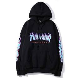 zhaojiexiaodian Herren Hoodie, Casual Hoodie Pullover Hip Hop Street Style Sweatshirt Unisex Langarm Kapuzenpullover, Pullover, Sweatshirt (as3, Alpha, xx_l, Regular, Regular, Schwarz) von zhaojiexiaodian