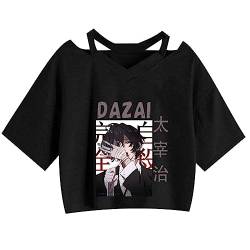 Bungo Stray Dog Damen/Mädchen Tau Taille Tank Top Sommer T-Shirts Y2K Sexy Harajuku Streetwear Slim Fit Sportweste (S,Color 05) von zhedu