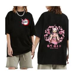 Demon Slayer Kimetsu No Yaiba Kamado Nezuko Grafikdruck T-Shirt Damen Harajuku Ästhetik Schwarz Tops T-Shirt Japan Style Damen T-Shirt (XS,Color 03) von zhedu