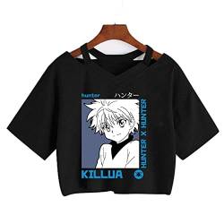 Japanischer Anime Hunter X Hunter T-Shirt Killua Zoldyck Cartoon Cute Anime Manga T-Shirt HxH T-Shirt T-Shirts Frauen (XS,Color 7) von zhedu