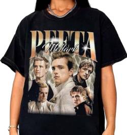 Vintage Peeta Mellark T-Shirt, Gift for Fan S-5Xl Black L von zhouxiaojian