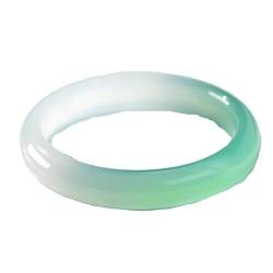 zhuBAOHE Natürliches Achat-Armband, Halbberg, Halbwasser, Eis-Schönheitsarmband für die Freundin, grünes Eis, transparentes Jade-Mark-Armband,Grün,56mm von zhuBAOHE