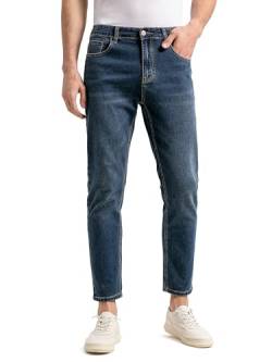 ziilay Smart Jeanshose Herren 7/8 Leichte Sommerhose Cropped Dünner Leichter Stoff mit Stretch A1213DBL30W28L von ziilay