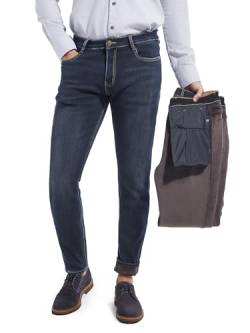 ziilay Stretch Thermojeans Tapered Slim Fit SUPER Soft Fleece Herren Thermohose Winterhose gefütterte Winterjeans 4885H Graphite Blue 32W/32L von ziilay