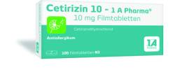 CETIRIZIN 10-1A Pharma Filmtabletten 100 St von 1 A Pharma GmbH