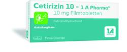 CETIRIZIN 10-1A Pharma Filmtabletten 7 St von 1 A Pharma GmbH
