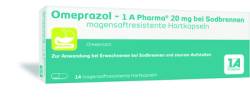 OMEPRAZOL-1A Pharma 20 mg bei Sodbrennen HKM 14 St von 1 A Pharma GmbH