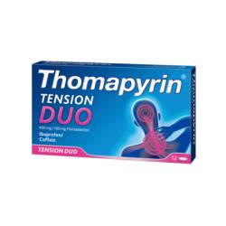 THOMAPYRIN TENSION DUO 400 mg/100 mg Filmtabletten 12 St von A. Nattermann & Cie GmbH
