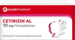 Cetirizin AL 10 mg Filmtabletten bei Heuschnupfen 100 St von ALIUD Pharma GmbH