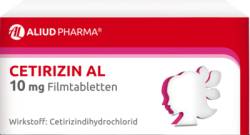Cetirizin AL 10 mg Filmtabletten bei Heuschnupfen 50 St von ALIUD Pharma GmbH