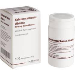 CALCIUMCARBONAT ABANTA 500 mg Kautabletten 100 St von Abanta Pharma GmbH