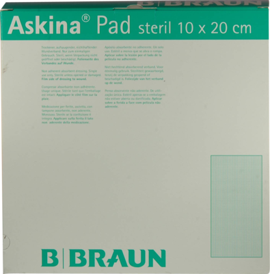 ASKINA Pad Wundauflage 10x20 cm nicht haftend 100 St von B. Braun Melsungen AG