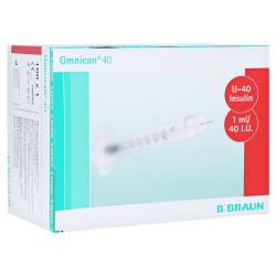 "Omnican Insulinspritze 1 ml U40 mit integrierter Kanüle 0,30x12 mm 100x1 Stück" von "B. Braun Melsungen AG"