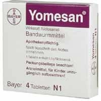 YOMESAN 500 mg Kautabletten 4 St von Bayer Vital GmbH GB Pharma