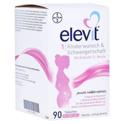 "ELEVIT 1 Kinderwunsch & Schwangerschaft Tabletten 90 Stück" von "Bayer Vital GmbH Geschäftsbereich Selbstmedikation"