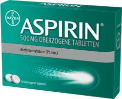 ASPIRIN 500 mg �berzogene Tabletten 8 St von Bayer Vital GmbH