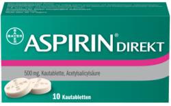 ASPIRIN Direkt Kautabletten 10 St von Bayer Vital GmbH