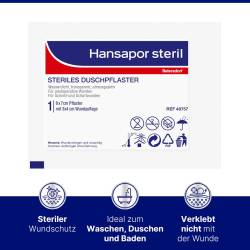 Hansapor STERILES DUSCHPFLASTER 6 x 7cm von Beiersdorf AG
