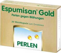 ESPUMISAN Gold Perlen gegen Blähungen von Berlin-Chemie AG