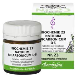BIOCHEMIE 23 Natrium bicarbonicum D 6 Tabletten 80 St von Bombastus-Werke AG