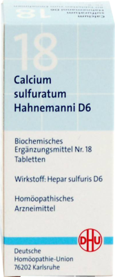 BIOCHEMIE DHU 18 Calcium sulfuratum D 6 Tabletten 80 St von DHU-Arzneimittel GmbH & Co. KG