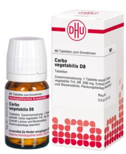 CARBO VEGETABILIS D 8 Tabletten 80 St von DHU-Arzneimittel GmbH & Co. KG