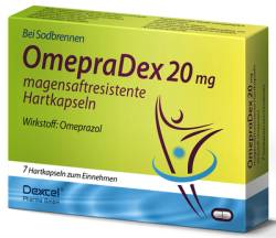 OMEPRADEX 20 mg magensaftresistente Hartkapseln 7 St von Dexcel Pharma GmbH