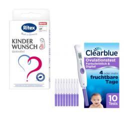 RITEX Kinderwunsch Gleitgel + CLEARBLUE Ovulationstest Set von diverse Firmen