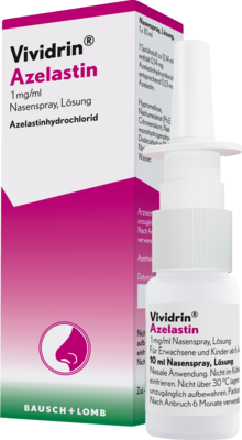 VIVIDRIN Azelastin 1 mg/ml Nasenspray L�sung 10 ml von Dr. Gerhard Mann Chem.-pharm.Fabrik GmbH