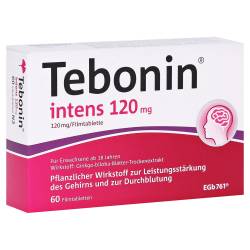 "Tebonin intens 120mg Filmtabletten 60 Stück" von "Dr. Willmar Schwabe GmbH & Co. KG"