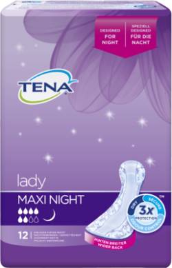 TENA LADY Discreet Inkontinenz Einlagen maxi night 12 St von Essity Germany GmbH