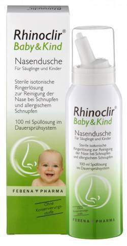 RHINOCLIR Baby & Kind Nasendusche Lösung von Febena Pharma GmbH