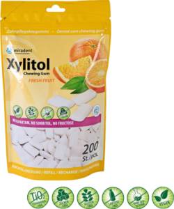 MIRADENT Xylitol Chewing Gum fresh fruit Refill 200 St von Hager Pharma GmbH