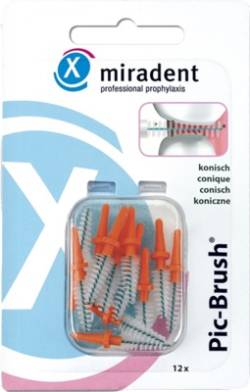 MIRADENT Pic-Brush konisch orange von Hager Pharma GmbH