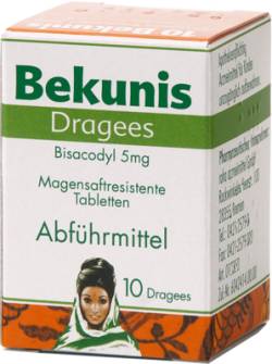 BEKUNIS Dragees Bisacodyl 5 mg magensaftres.Tabl. 10 St von Hansa Naturheilmittel GmbH