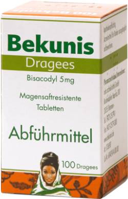 BEKUNIS Dragees Bisacodyl 5 mg magensaftres.Tabl. 100 St von Hansa Naturheilmittel GmbH