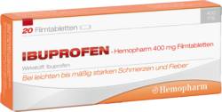 IBUPROFEN Hemopharm 400 mg Filmtabletten 20 St von Hemopharm GmbH