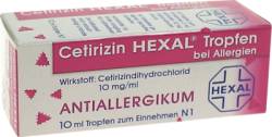CETIRIZIN HEXAL Tropfen bei Allergien 10 ml von Hexal AG