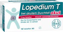 LOPEDIUM T akut bei akutem Durchfall Tabletten 10 St von Hexal AG