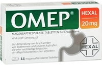 OMEP HEXAL 20 mg magensaftresistente Tabletten 14 St von Hexal AG