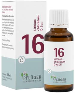 BIOCHEMIE Pfl�ger 16 Lithium chloratum D 6 Tropfen 30 ml von Hom�opathisches Laboratorium Alexander Pfl�ger GmbH & Co. KG