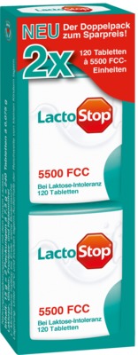 LactoStop 5500 FCC Tabletten Klickspender Doppelpack von Hübner Naturarzneimittel GmbH