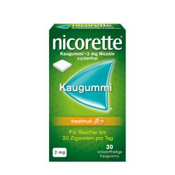 nicorette 2 mg Nikotinkaugummi freshfruit zur Raucherentwöhnung von Johnson & Johnson GmbH (OTC)