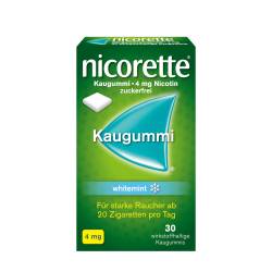 nicorette 4 mg Nikotinkaugummi whitemint zur Raucherentwöhnung von Johnson & Johnson GmbH (OTC)