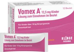 VOMEX A 12,5 mg Kinder Lsg.z.Einnehmen im Beutel 12 St von Klinge Pharma GmbH