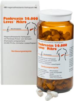 PANKREATIN 20.000 Laves Mikro magensaftr.Hartkaps. 100 St von Laves-Arzneimittel GmbH