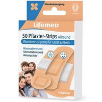 Lifemed 50 Pflaster-Strips hautfarben 'Allround' 4 Größen von Lifemed