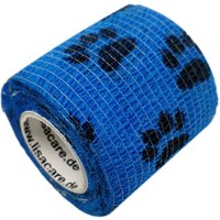 LisaCare Kohäsive Bandage 5cm - Pfote blau von LisaCare