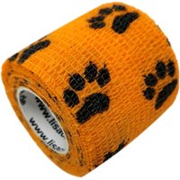 LisaCare Kohäsive Bandage 5cm - Pfote orange von LisaCare