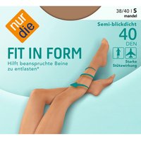 NUR DIE Strumpfhose Fit in Form 40 DEN - mandel - 40-44 von NUR DIE